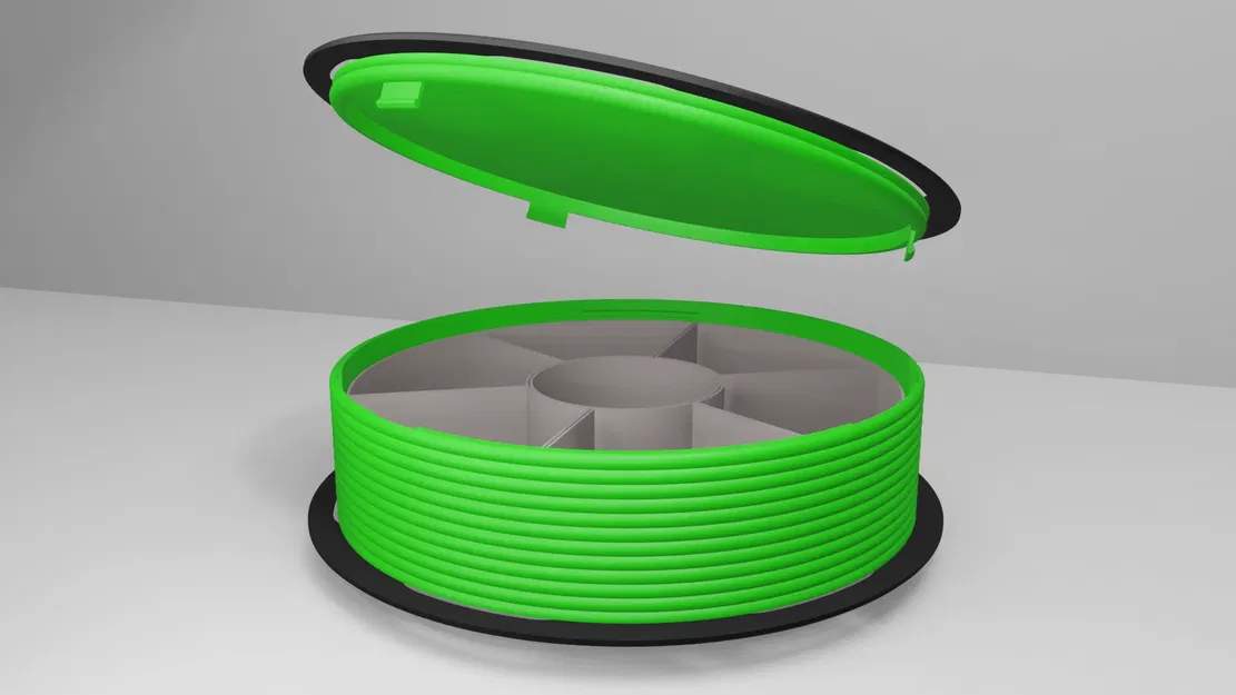 Giá đỡ cuộn filament hình hộp dễ in - Image 4