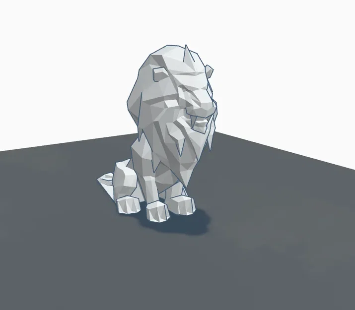 Sư tử phong cách Low Poly - Image 1