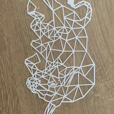 Silhouette con bò nghệ thuật trang trí tường