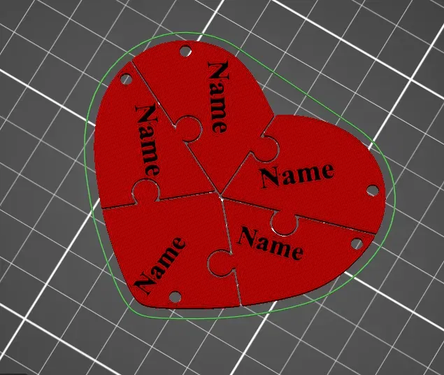 Móc khóa ghép hình trái tim cho gia đình và bạn bè - Image 1