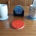 Đế ly trang trí họa tiết mandala nhiều màu sắc - Thumbnail 1
