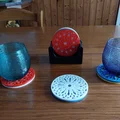Đế ly trang trí họa tiết mandala nhiều màu sắc - Thumbnail 5