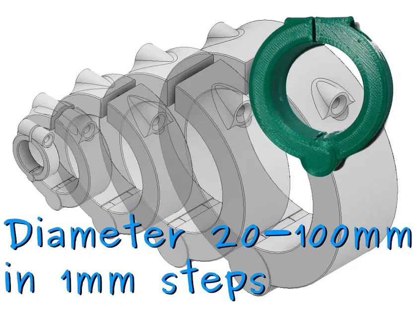 Bộ kẹp có bản lề in tại chỗ từ 20-100mm - Image 1