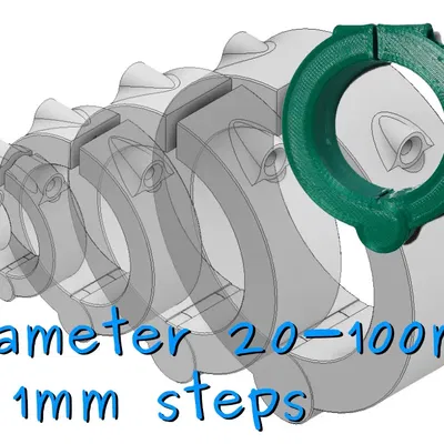 Bộ kẹp có bản lề in tại chỗ từ 20-100mm