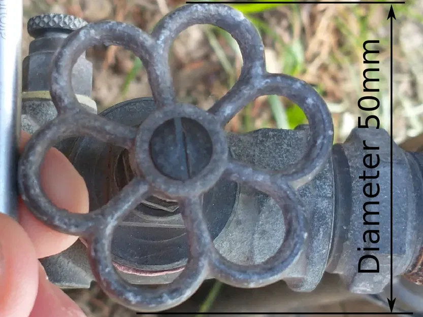 Nắp tay van d50mm hình hoa cho trẻ em - Image 2