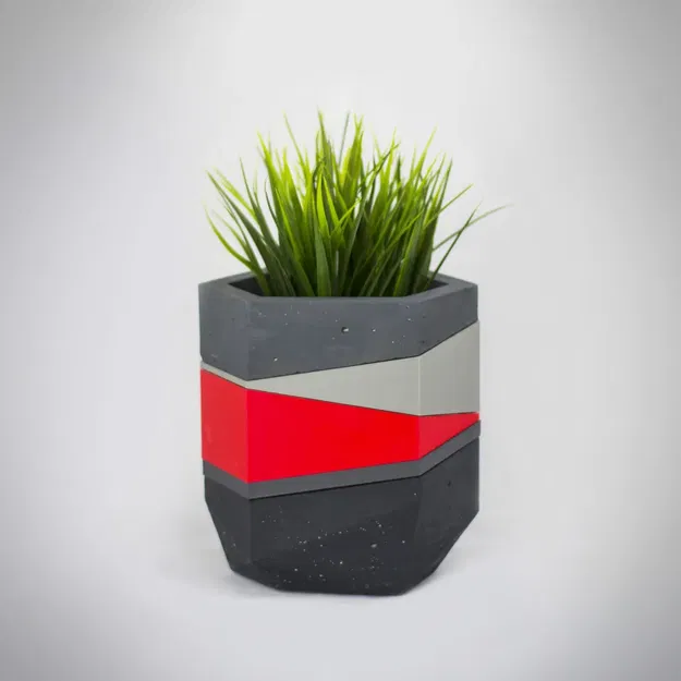 Khuôn chậu cây bằng bê tông hiện đại - Image 3