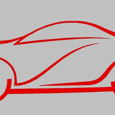 Trang trí tường mô hình xe thể thao 3D