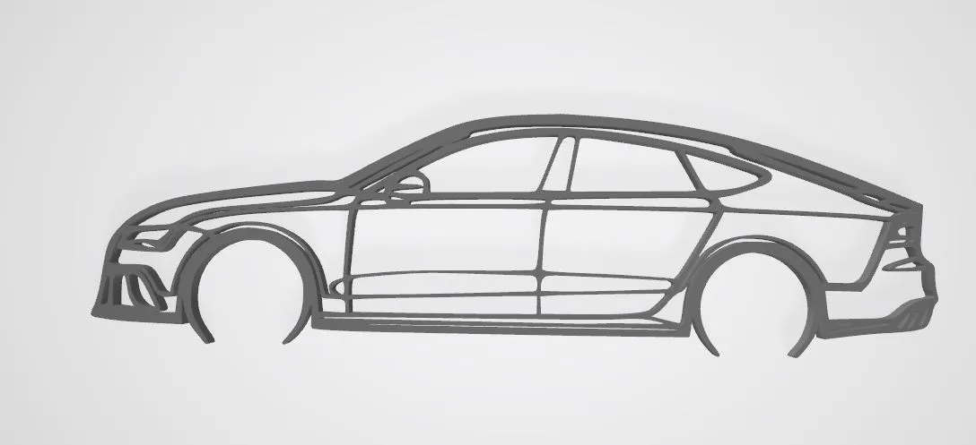 Siluet Audi A7 trang trí tường hoặc cây thông - Image 1