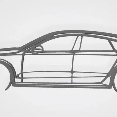 Siluet Audi A7 trang trí tường hoặc cây thông