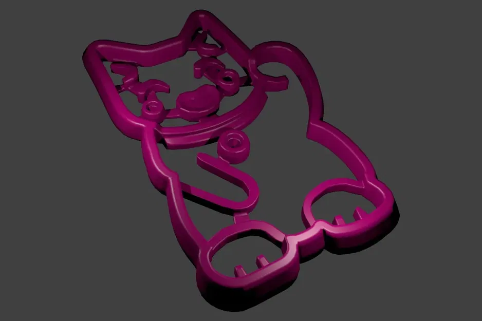 Khuôn bánh quy Mèo Thần Tài phong cách Maneki Neko - Image 1