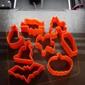 Bộ dụng cụ cắt bánh Halloween 6 cái, Quan tài, Ma, Dơi, Phù thủy, Đá mồ (Bia mộ), Bí ngô, Nhà ma (Nhà bị ám), Mèo - Thumbnail 1