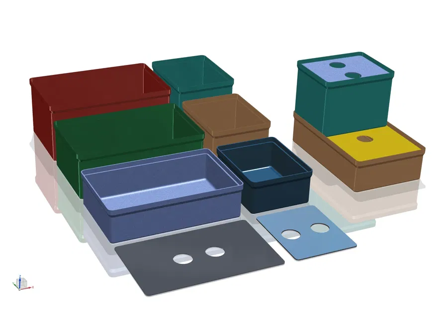 Hộp xếp chồng nhiều kích thước khác nhau - Image 1