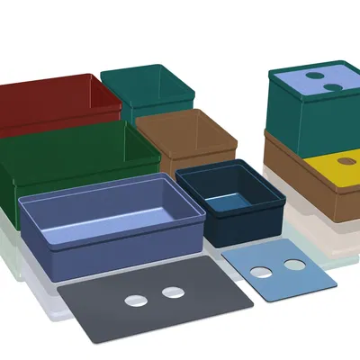 Hộp xếp chồng nhiều kích thước khác nhau