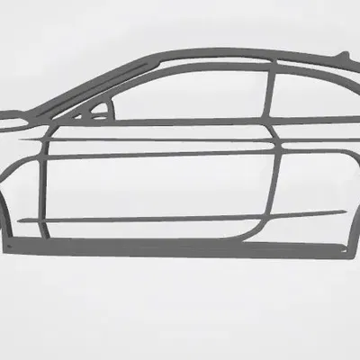 Siluet Audi A5 trang trí cho tường hoặc cây thông