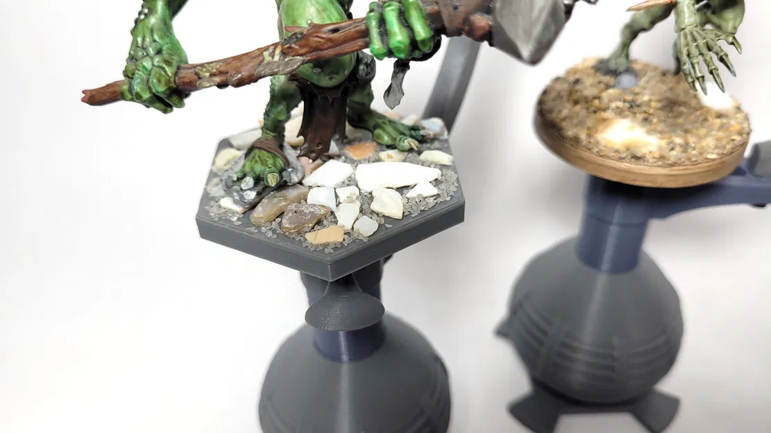 Giá đỡ sơn mô hình mini với thanh hỗ trợ và đế lục giác - Image 4