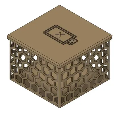 Hộp thu gom pin đã qua sử dụng có nắp đậy