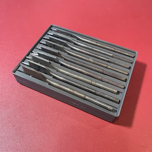 Giá đỡ mũi khoan Spade 8+1 Gridfinity - Image 1