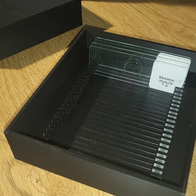 Hộp đựng kính hiển vi đơn giản cho 25 slide