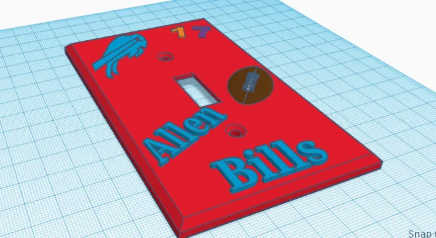 Nắp công tắc đèn Buffalo Bills phong cách độc đáo - Image 1
