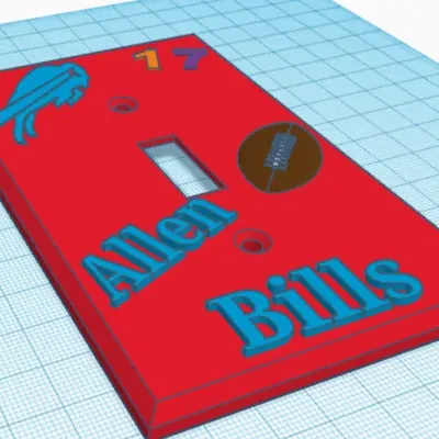Nắp công tắc đèn Buffalo Bills phong cách độc đáo