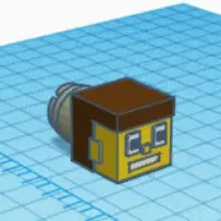 Mô hình đầu Minecraft cho Cooler Master Qube 500