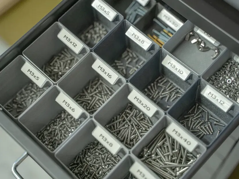 Hộp lưu trữ Ikea Hack Helmer có lưới tổ chức - Image 2