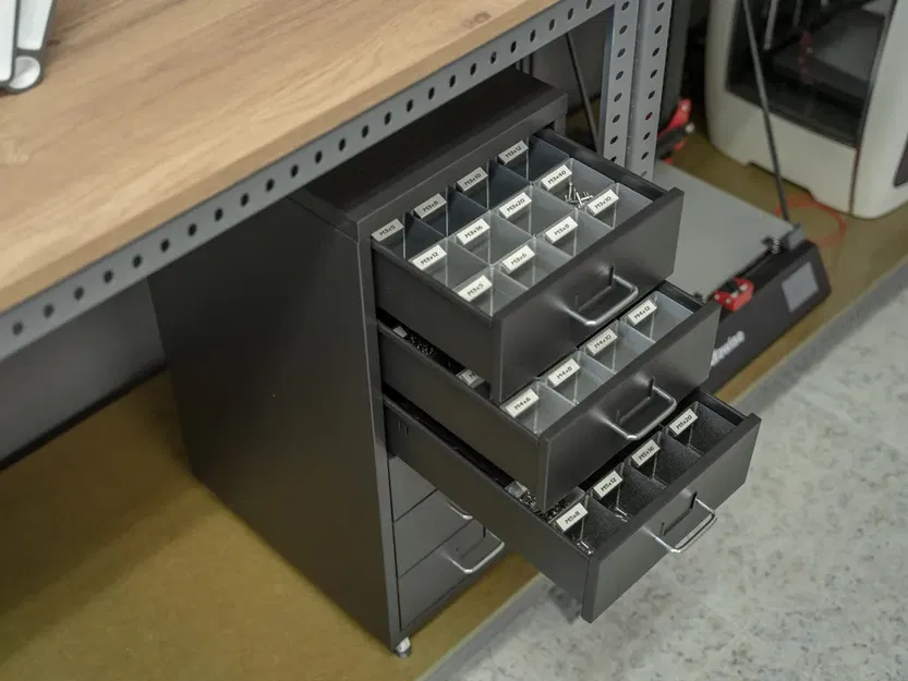 Hộp lưu trữ Ikea Hack Helmer có lưới tổ chức - Image 5