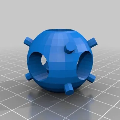 Mô hình mỏ đào rỗng chi tiết trong OpenSCAD