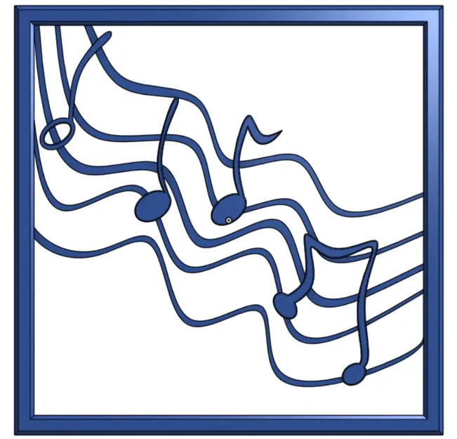 Khung hình nhạc với các nốt nhạc đa dạng - Image 1