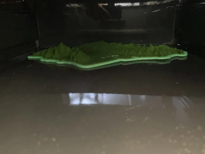 Mô hình Oahu, HI phong cách low poly với đường bờ biển phát sáng - Image 5