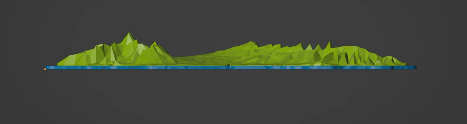 Mô hình Oahu, HI phong cách low poly với đường bờ biển phát sáng - Image 6