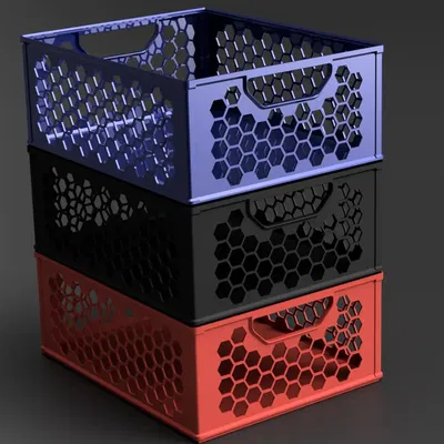 Hộp lưu trữ hình lục giác lớn V2 có tay cầm hỗ trợ