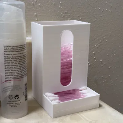 Giá đỡ tăm bông gọn gàng cho bàn lavabo