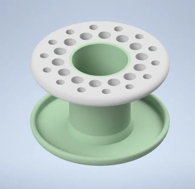 Giá đỡ cọ vẽ hai phần với cốc ở giữa - Image 1