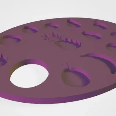 Bảng màu vẽ hình trái cây cho trẻ em