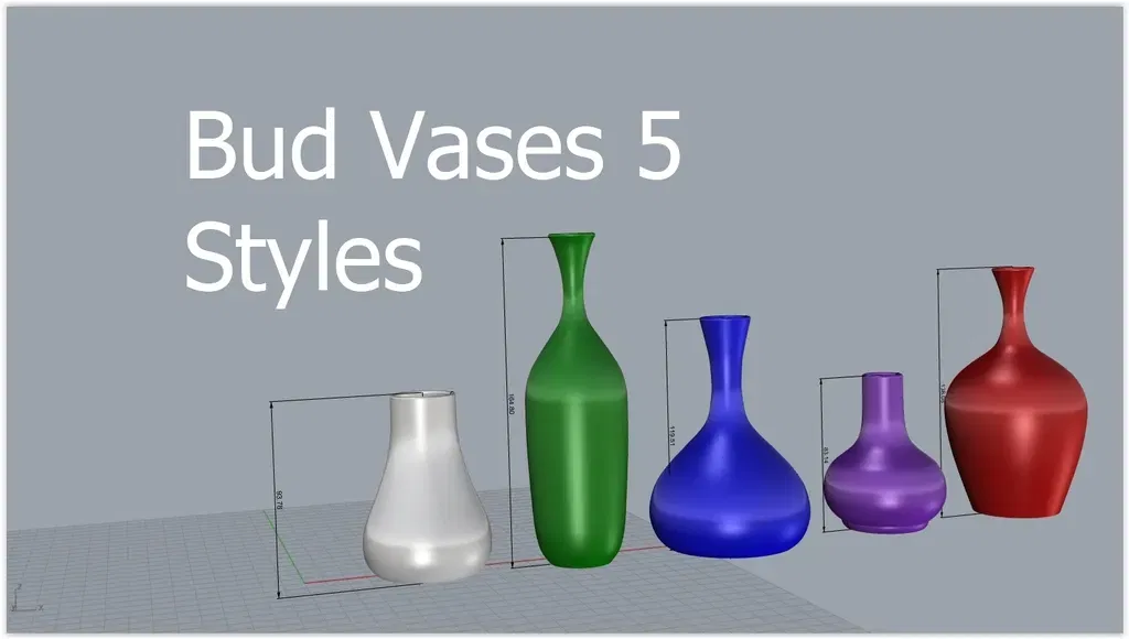Bình hoa Bud 5 kiểu dáng khác nhau - Image 1
