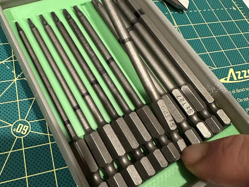 Giá đỡ bộ mũi vít Torx 11 món Temu (Chèn Gridfinity) - Image 1