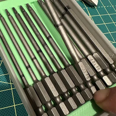 Giá đỡ bộ mũi vít Torx 11 món Temu (Chèn Gridfinity)