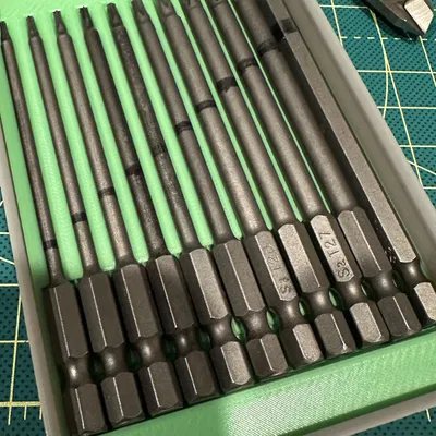 Giá đỡ bộ mũi vít Torx 11 món Temu (Chèn Gridfinity)