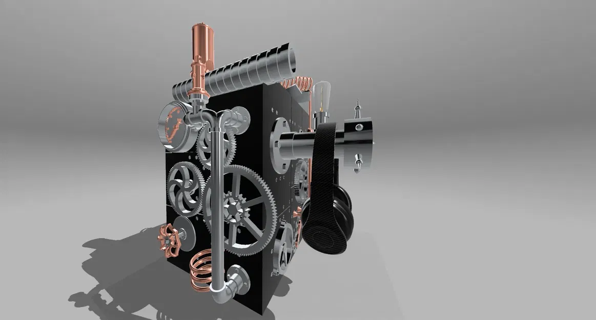 Phụ kiện thùng máy PC Qube 500 phong cách Steampunk - Image 1