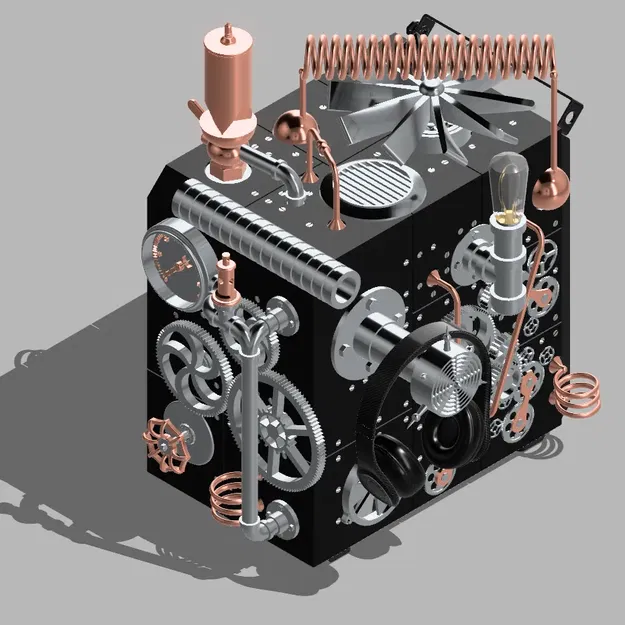 Phụ kiện thùng máy PC Qube 500 phong cách Steampunk - Image 8