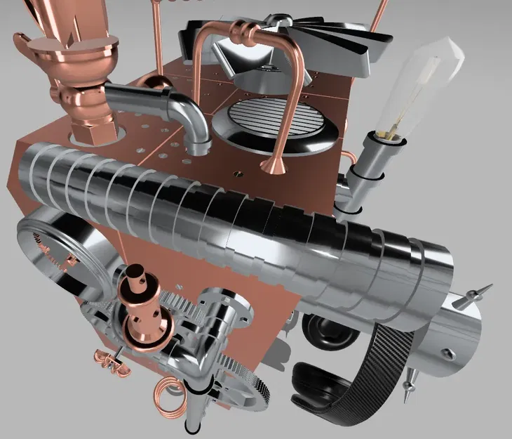 Phụ kiện thùng máy PC Qube 500 phong cách Steampunk - Image 12