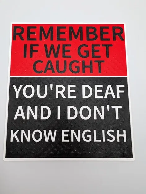 Biển báo hài hước "Tôi không nói tiếng Anh - Image 1