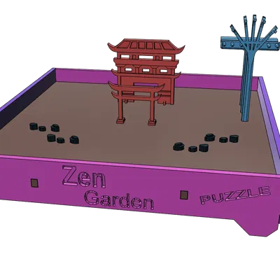 Câu đố Vườn Thiền 3D với các mảnh ghép mô-đun