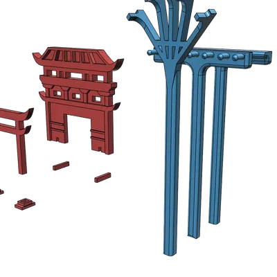 Câu đố Vườn Thiền 3D với các mảnh ghép mô-đun