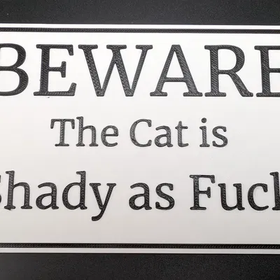 Biển báo hài hước "Cẩn thận với mèo