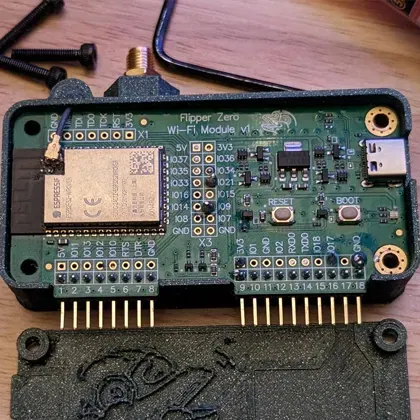 Vỏ case WiFi Dev Board Flipper Zero tối giản (Antenna + GPS + SD) - Image 5