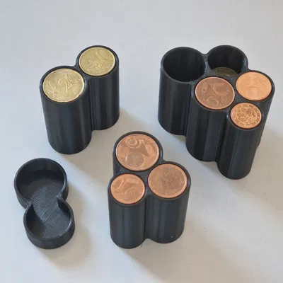 Hộp đựng tiền xu Euro cho các mệnh giá nhỏ