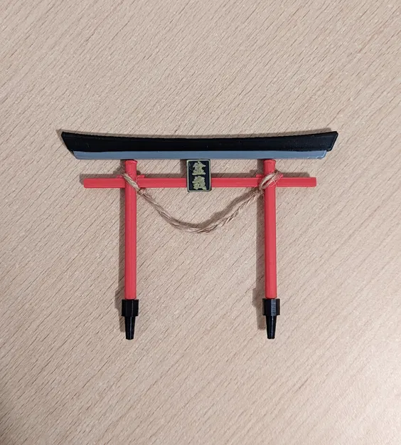 Cổng Torii Nhật Bản trang trí bonsai 90mm x 120mm x 7mm - Image 2