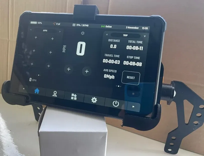 Giá đỡ xe máy cho máy tính bảng Oukitel RT3 trên thanh 22mm - Image 1